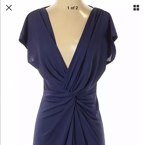 Beautiful draped v-neck draped dress